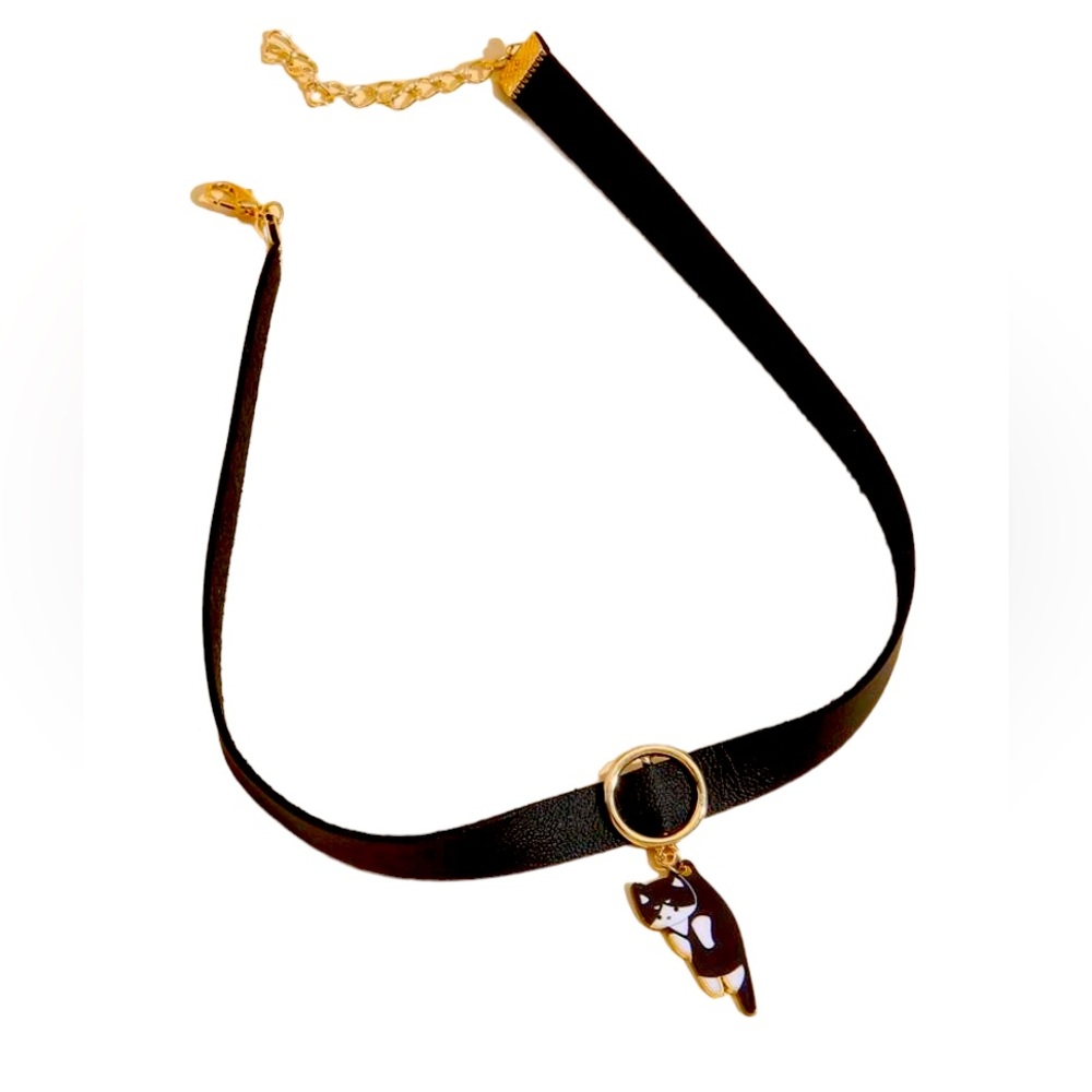 {NWT} Cat Charm Choker Black
